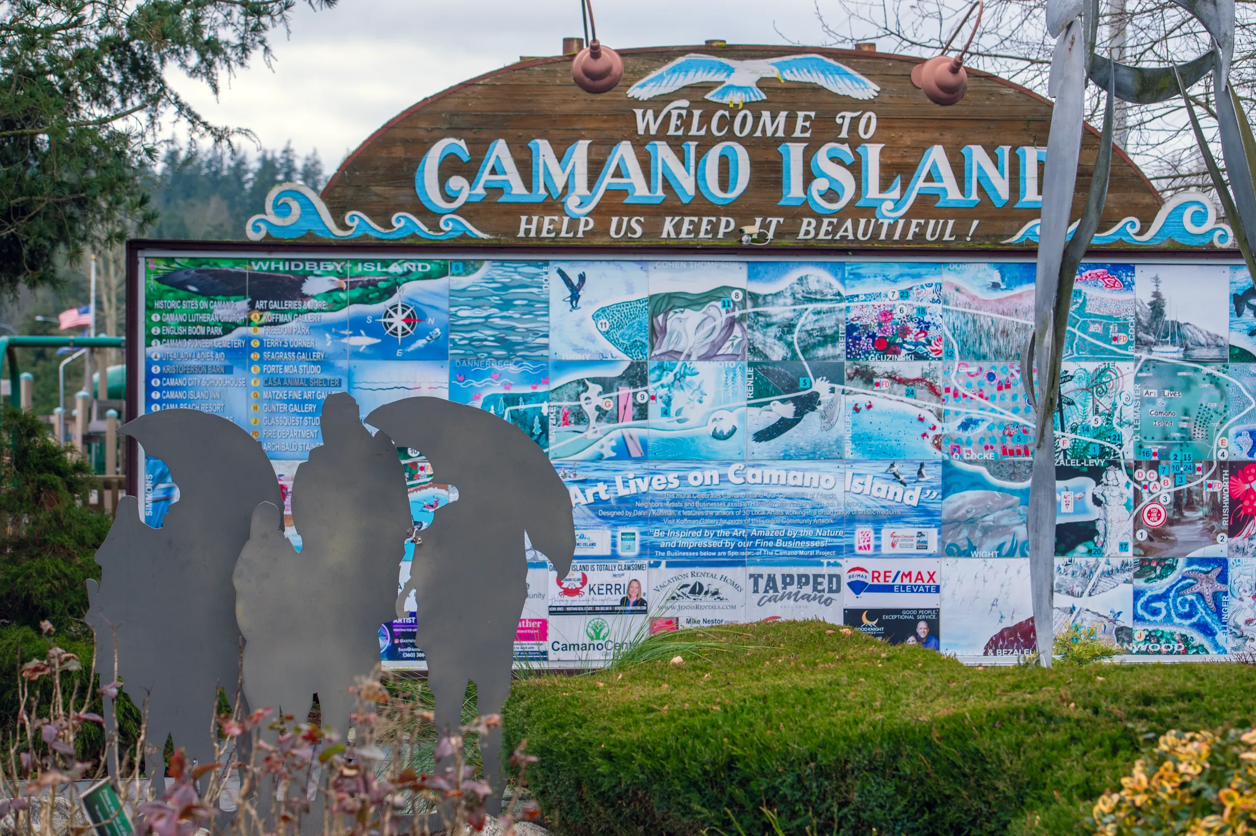 Welcome to Camano Island Sign — photo 2