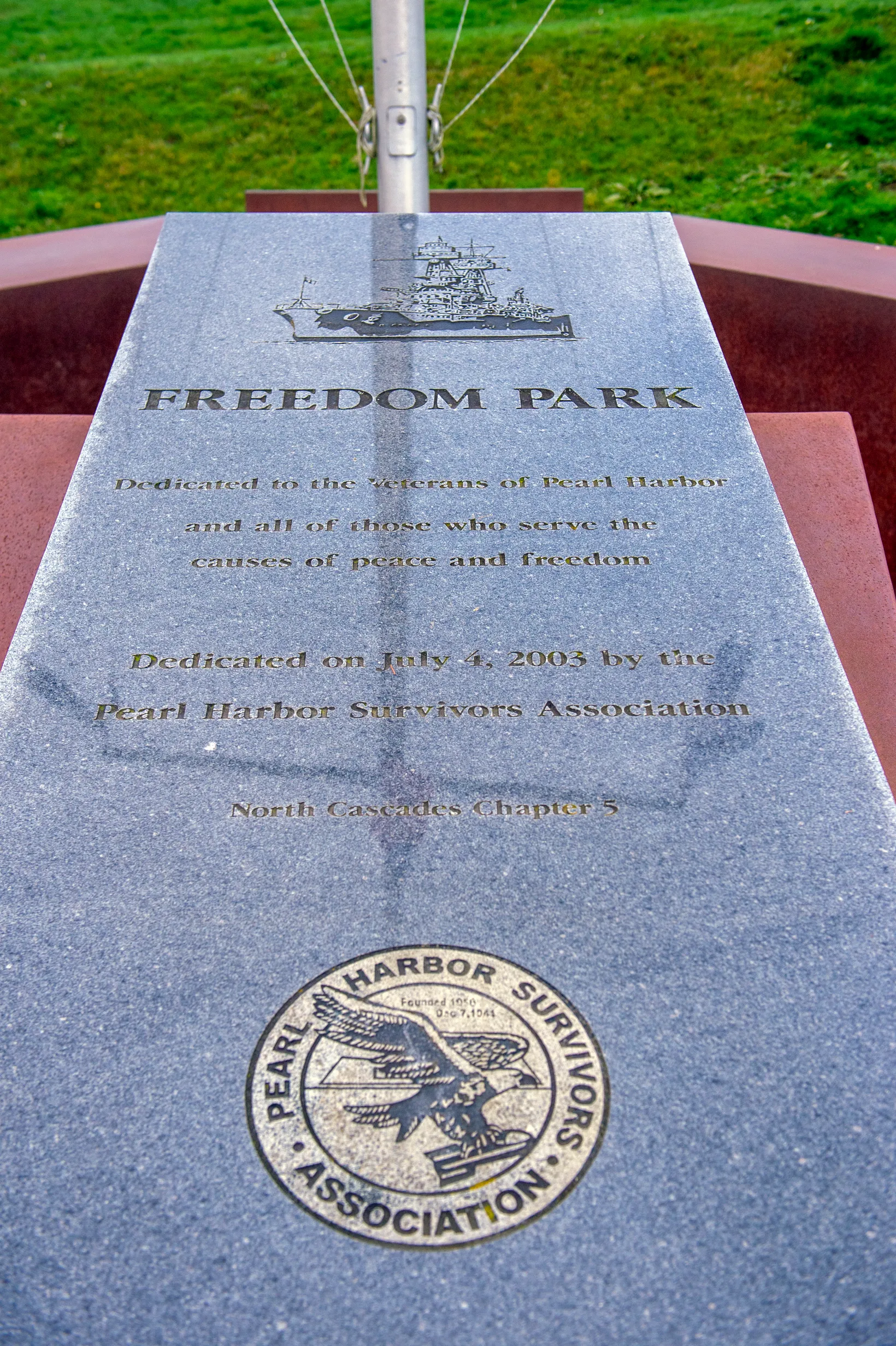 Freedom Park dedication plaque