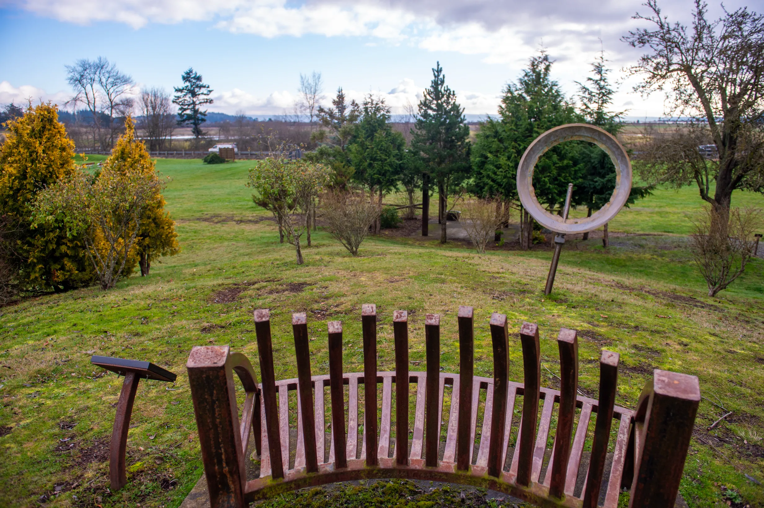 Bench with a View — sculpture by Lance Carleton