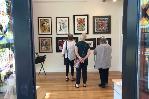 Camano Gateway Gallery interior — artwork on display